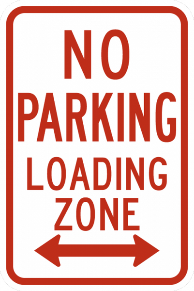 R7-6-No Parking Loading Zone Sign