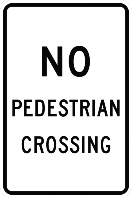 No Pedestrian Crossing (symbol) (R9-3)