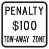 PS-50-Penalty $XX Tow-Away Zone Sign - Municipal Supply & Sign Co.