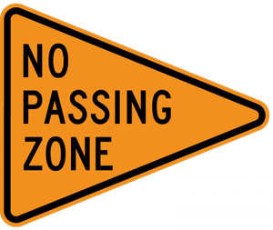 CW14-3-No Passing Zone (pennant) - Municipal Supply & Sign Co.