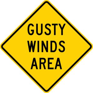 W8-21-Gusty Winds Area Sign - Municipal Supply & Sign Co.